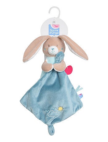 DOUDOU MOUCHOIR XL LAPIN VELOURS DOUX
