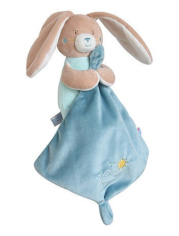 DOUDOU MOUCHOIR XL LAPIN VELOURS DOUX