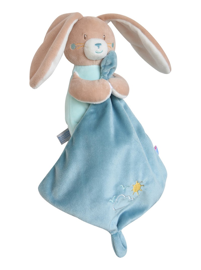 DOUDOU MOUCHOIR XL LAPIN VELOURS DOUX Vert - Kiabi