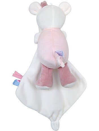 DOUDOU MOUCHOIR XL SOURIS ROSIA VELOURS DOUX