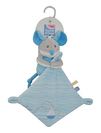 DOUDOU MOUCHOIR XL SOURIS VELOURS DOUX