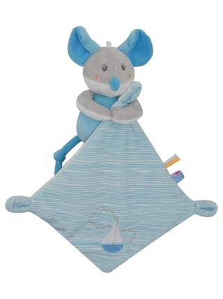 DOUDOU MOUCHOIR XL SOURIS VELOURS DOUX