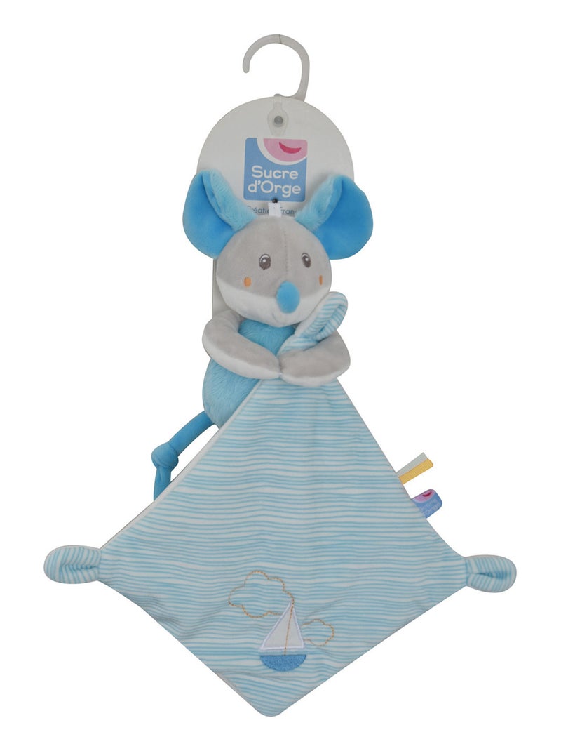 DOUDOU MOUCHOIR XL SOURIS VELOURS DOUX Bleu - Kiabi