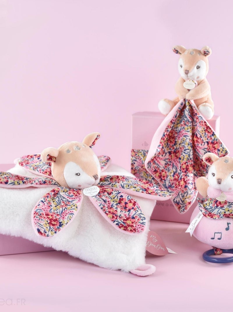 Doudou musique polyester collection BOH'AIME Faon Multicolore - Kiabi
