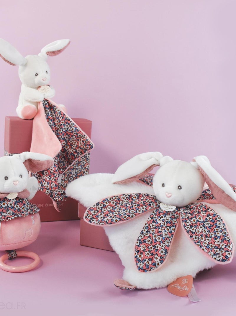 Doudou musique polyester collection BOH'AIME Lapin Multicolore - Kiabi