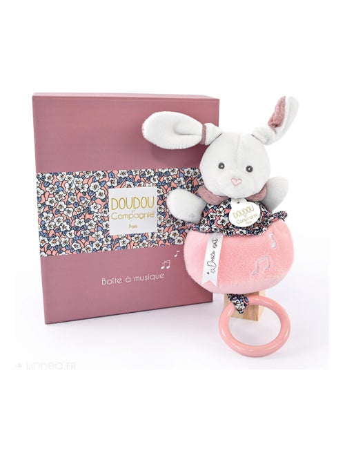 Doudou musique polyester collection BOH'AIME Lapin - Kiabi