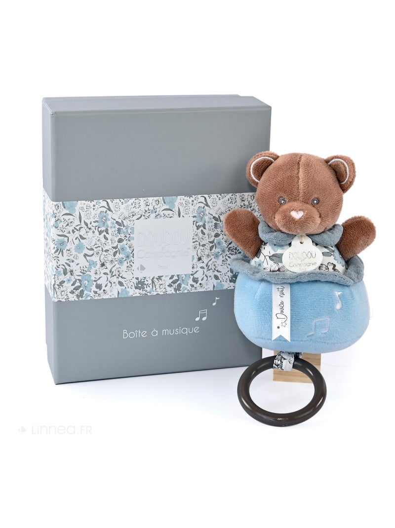 Doudou musique polyester collection BOH'AIME Ours Multicolore - Kiabi