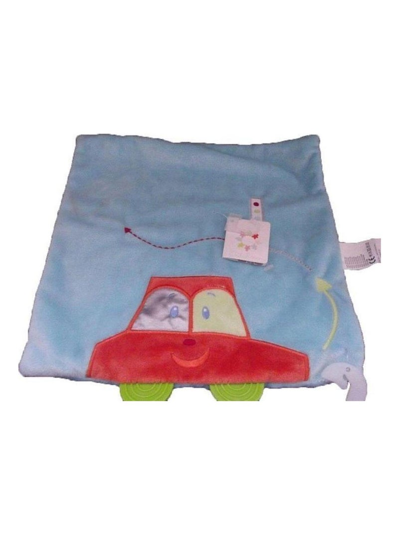 Doudou Nicotoy Voiture Bleu rouge  plat Bleu - Kiabi