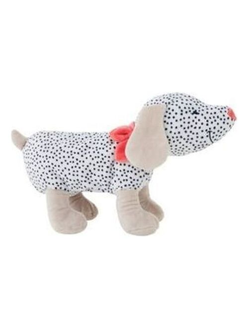Peluche en coton tricot - Doudou chien Teckel - Gris - Kiabi - 19.56€