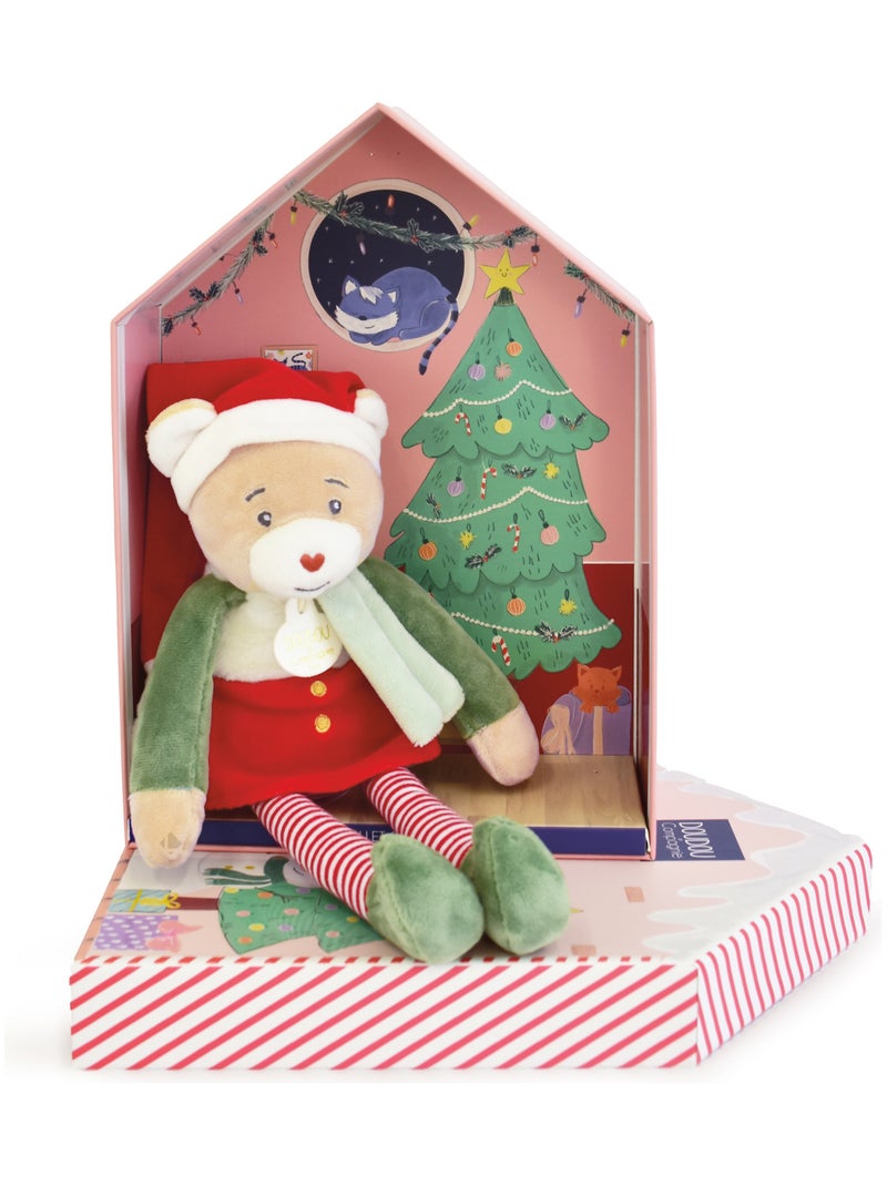Doudou ours collection DOUDOU FARCEUR Ours Cannelle Vert - Kiabi