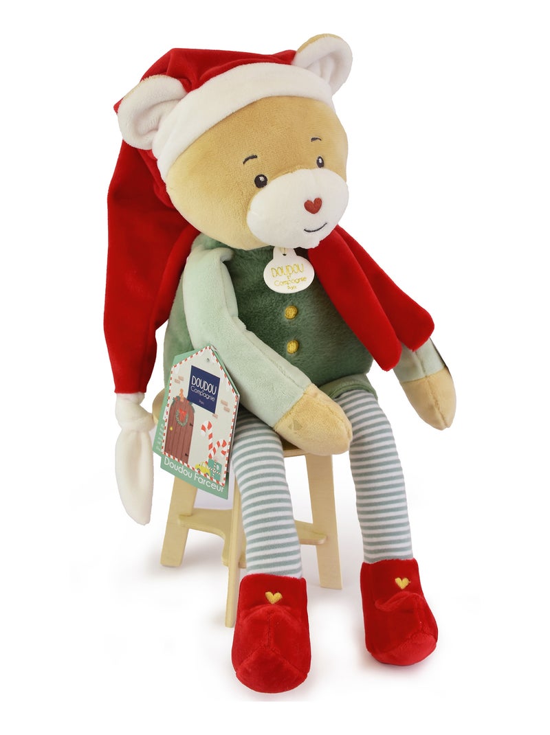 Doudou ours collection DOUDOU FARCEUR Ours Cotillon Bleu - Kiabi