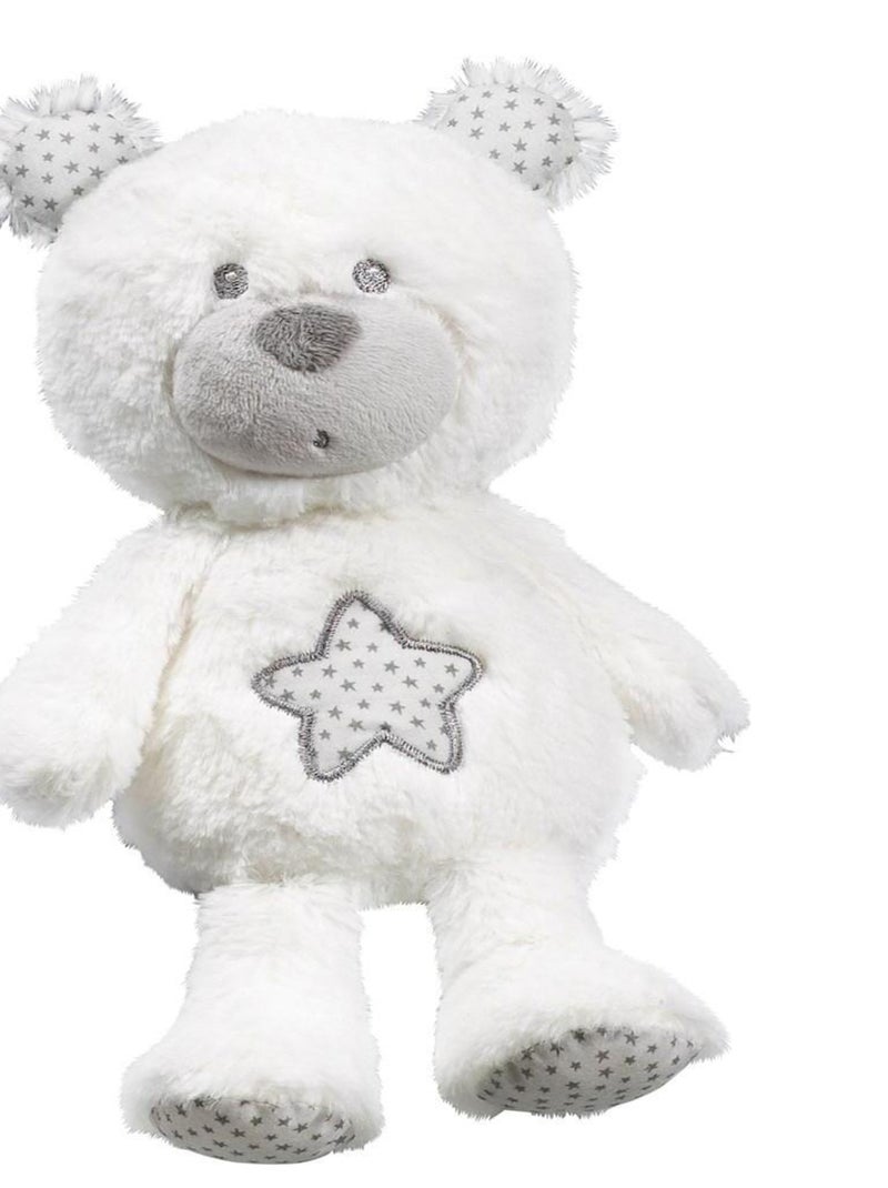Doudou Ours en polyester - Blanc Gris - Kiabi