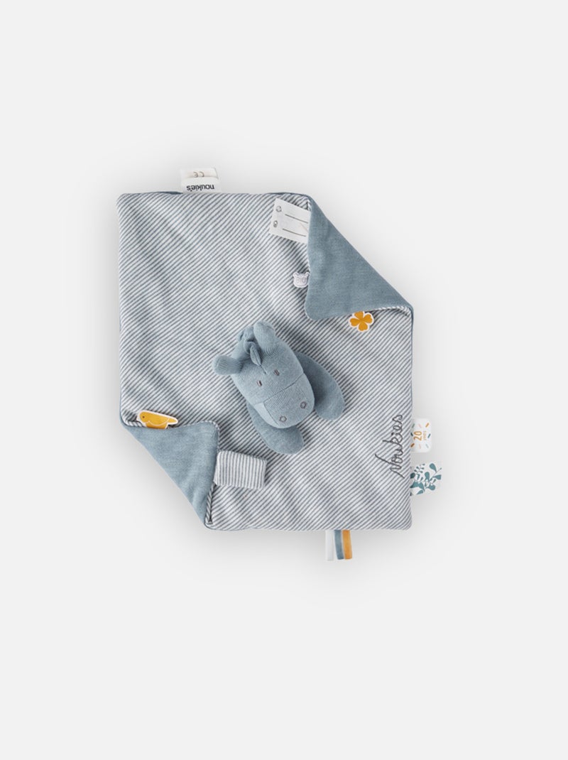 Doudou Paco en coton bio, - Noukie's - Bleu - 0.00€ - Kiabi