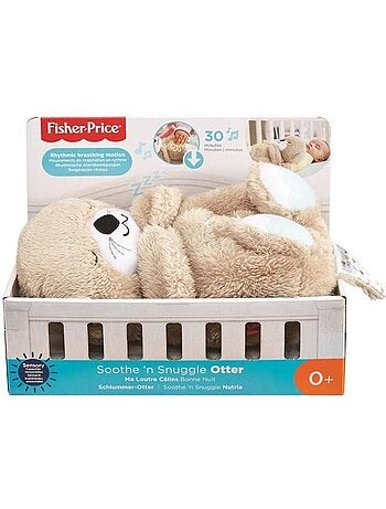 Doudou Peluche Loutre Sommeil avec mouvement respiratoire et musique