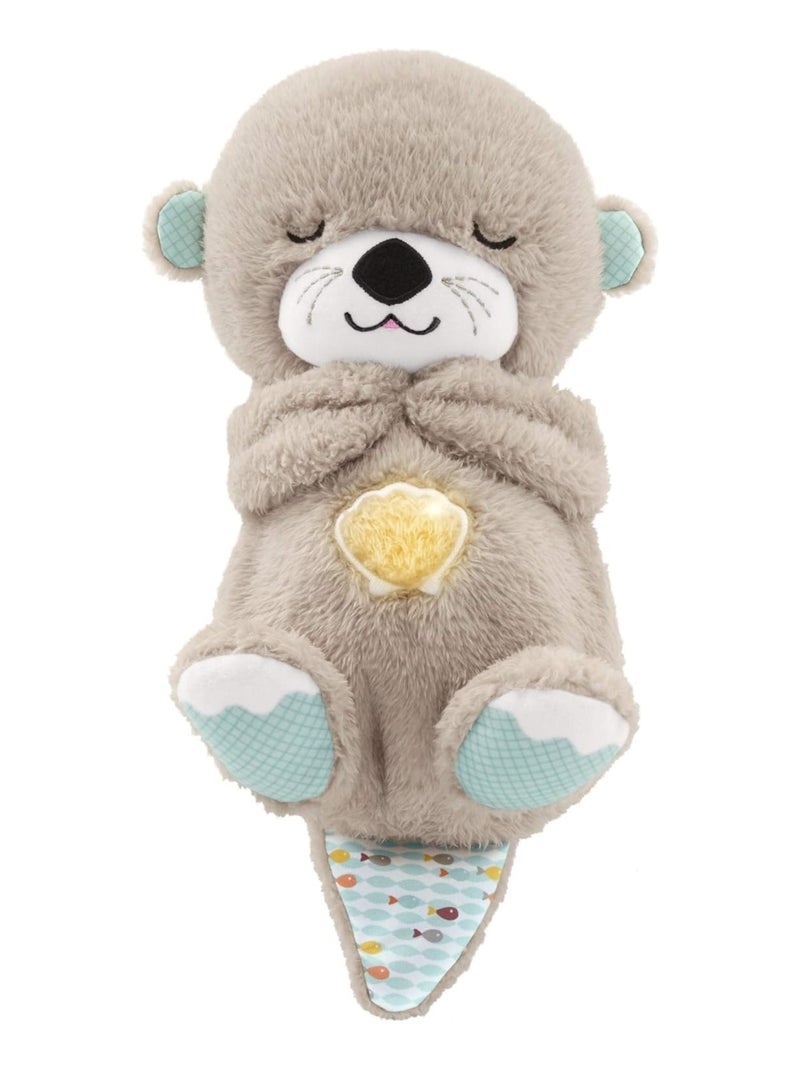 Doudou Peluche Loutre Sommeil avec mouvement respiratoire et musique Beige - Kiabi