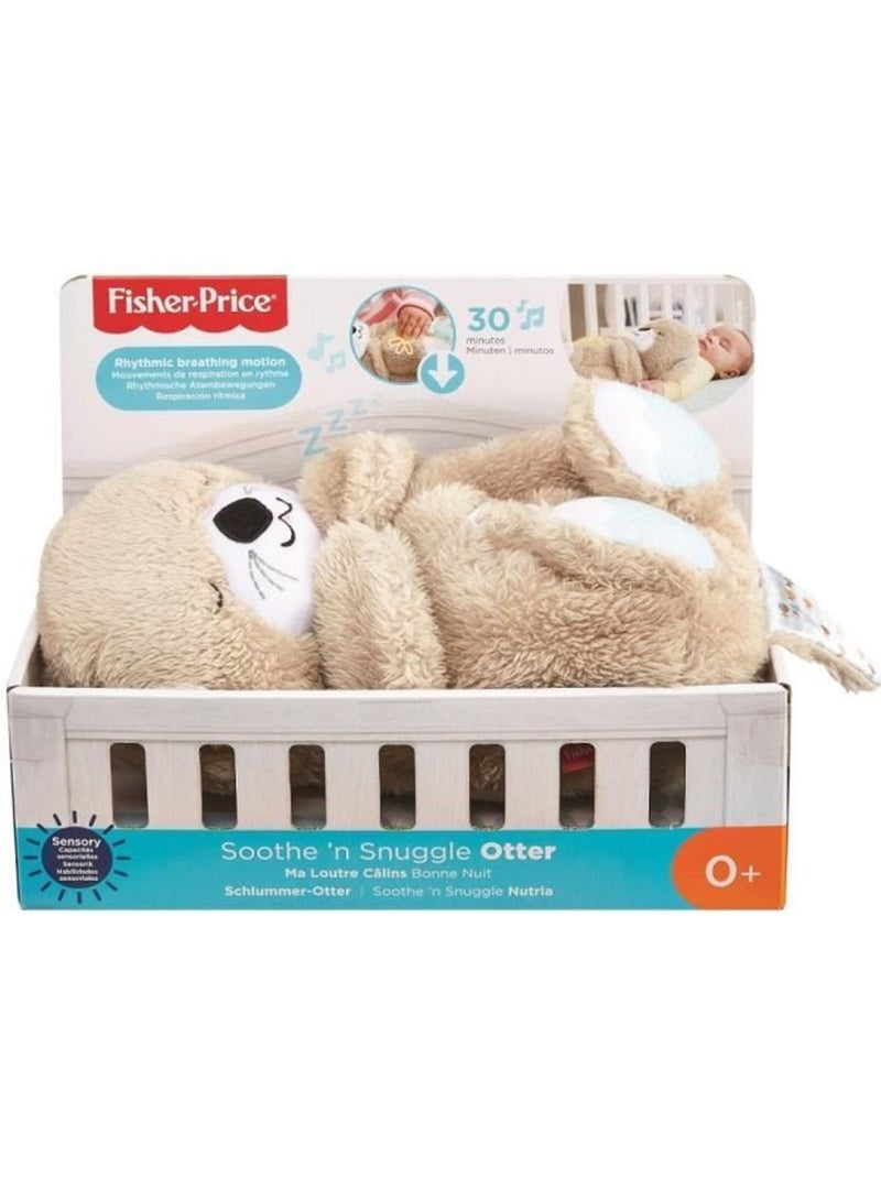 Doudou Peluche Loutre Sommeil avec mouvement respiratoire et musique Beige - Kiabi