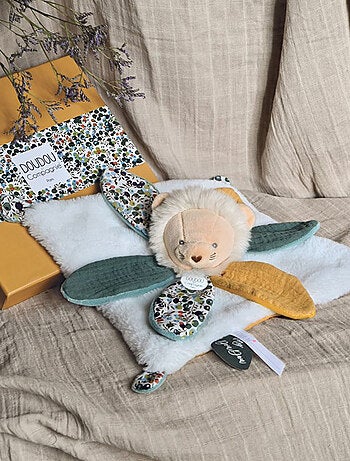 Doudou pétale lion blanc