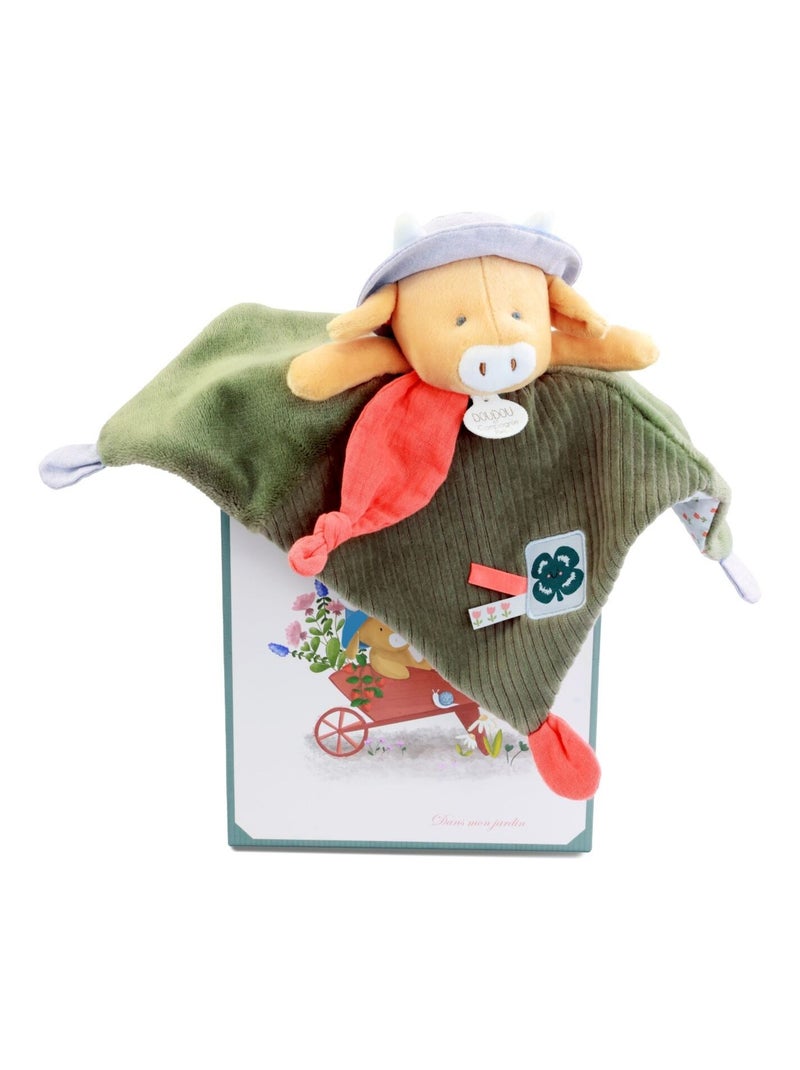 Doudou plat Aneth la vache 27 cm Vert - Kiabi