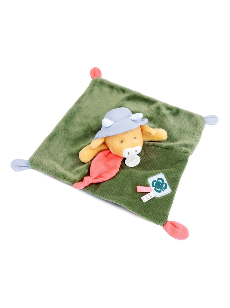 Doudou plat Aneth la vache 27 cm Vert - Kiabi