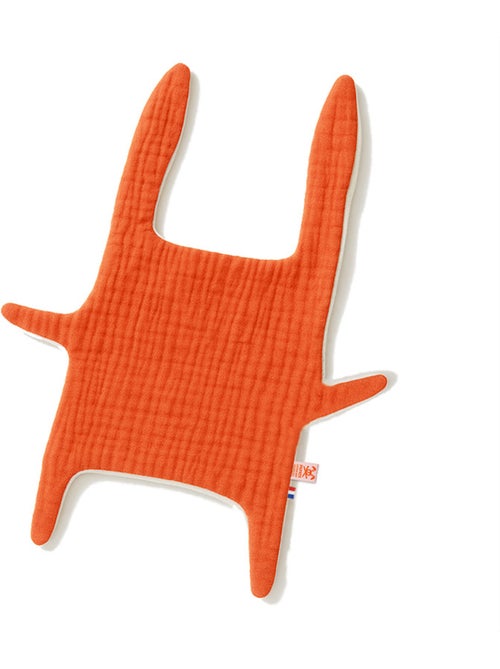 Doudou Plat en Coton Bio Fraise - Kiabi