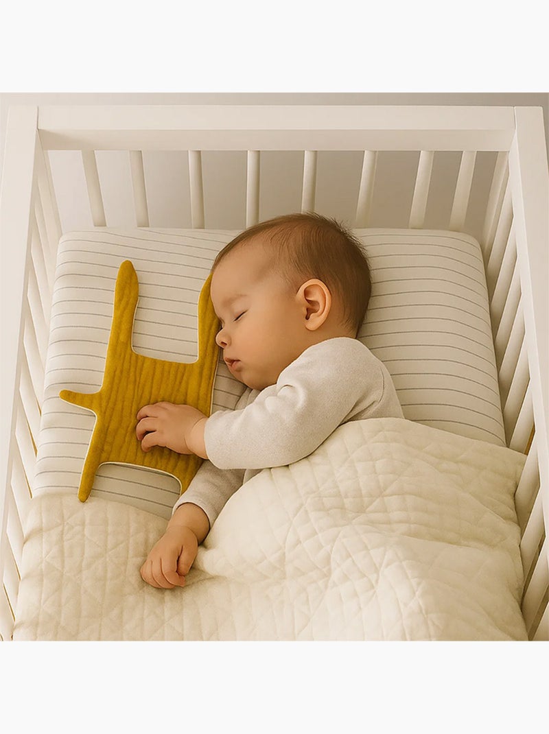 Doudou Plat en Coton Bio Honey Beige - Kiabi
