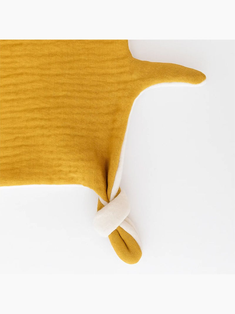 Doudou Plat en Coton Bio Honey Beige - Kiabi