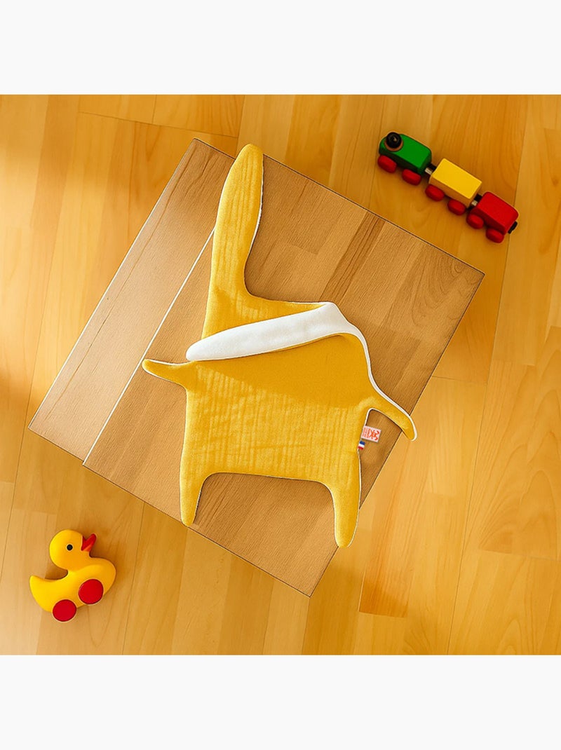 Doudou Plat en Coton Bio Honey Beige - Kiabi