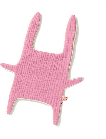 Doudou Plat en Coton Bio Fraise