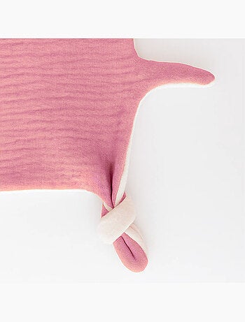 Doudou Plat en Coton Bio Fraise