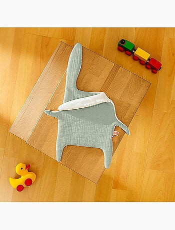 Doudou Plat en Coton Bio Fraise