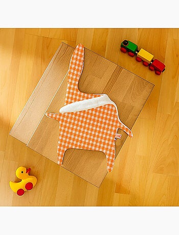 Doudou Plat en Coton Bio Fraise
