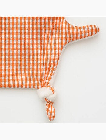 Doudou Plat en Coton Bio Fraise