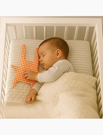 Doudou Plat en Coton Bio Fraise