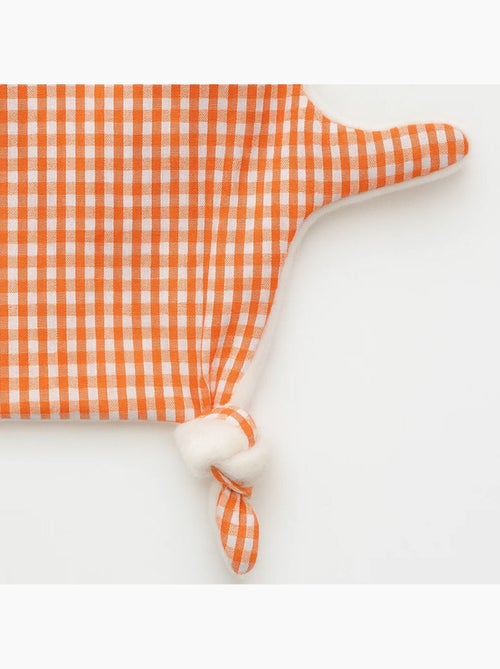 Doudou Plat en Coton Bio Vichy - Kiabi