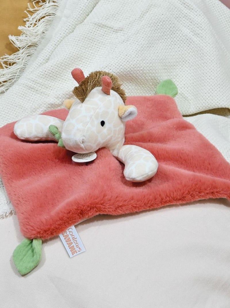 Doudou plat Girafe 25 cm Rouge - Kiabi