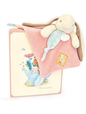 Doudou plat lapin Ciboulette polyester collection DANS MON JARDIN