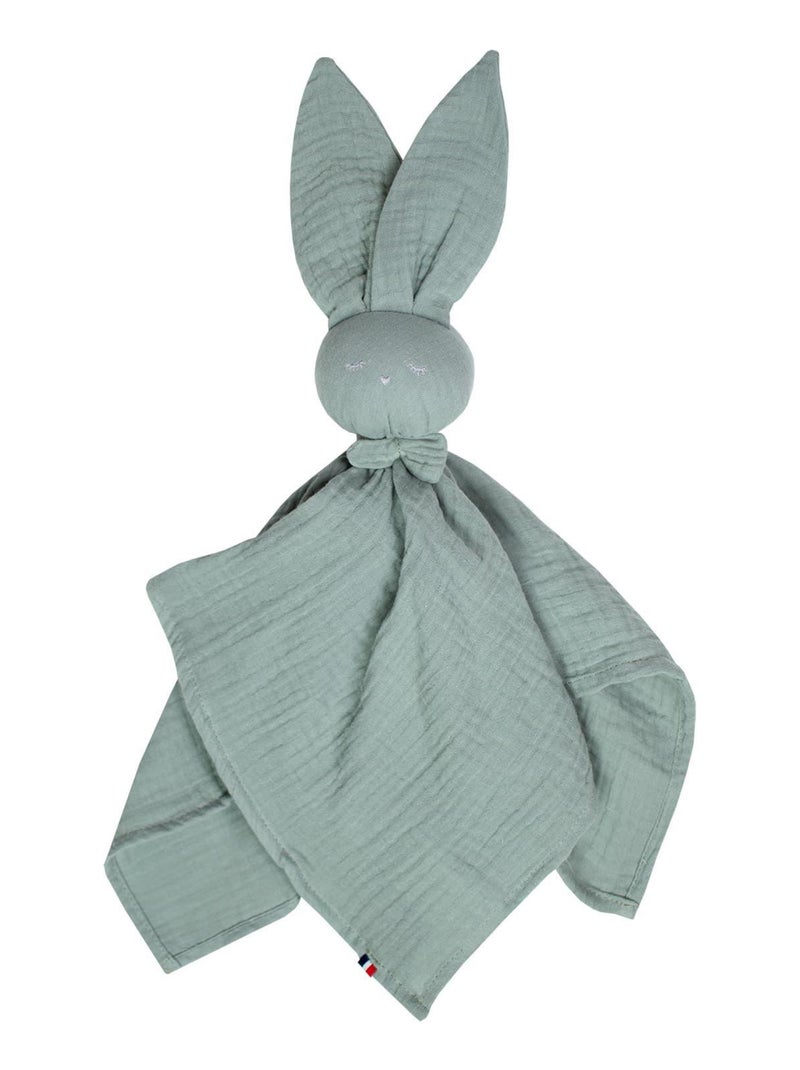 Doudou plat Lapin , Jeanne SEVIRA KIDS Vert d'eau - Kiabi