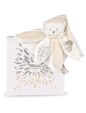 Doudou plat pétales Ours 25 cm
