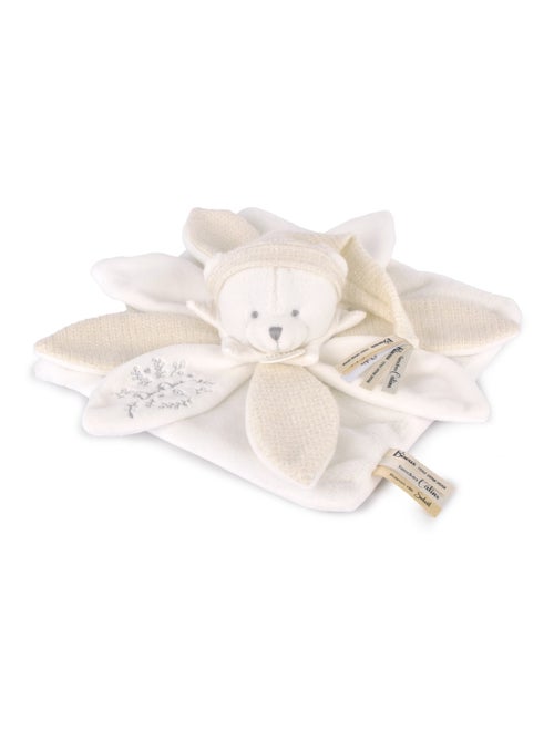 Doudou plat pétales Ours 25 cm - Kiabi