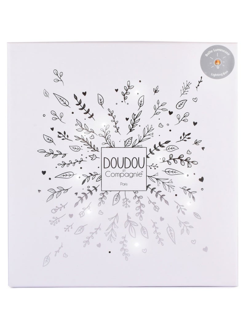Doudou plat pétales Ours 25 cm Blanc - Kiabi