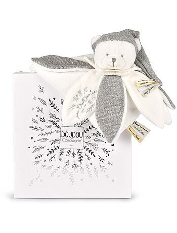 Doudou plat pétales Ours 25 cm