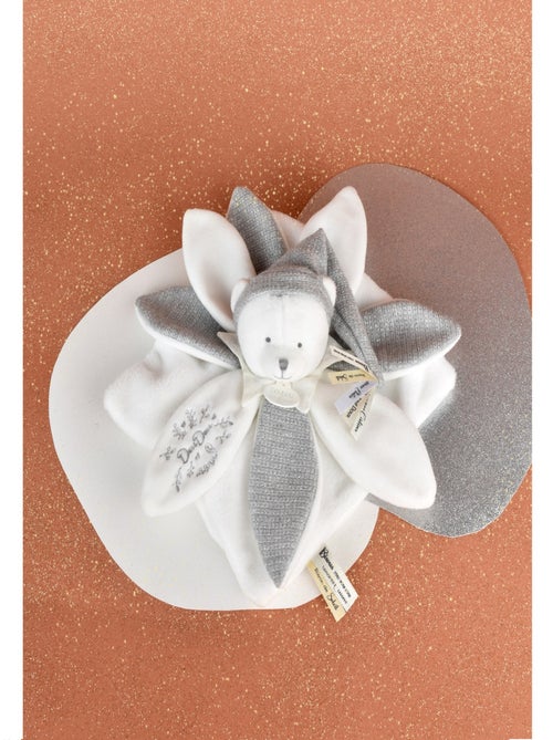 Doudou plat pétales Ours 25 cm - Kiabi