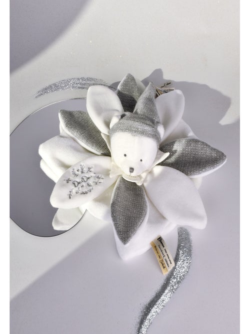 Doudou plat pétales Ours 25 cm - Kiabi