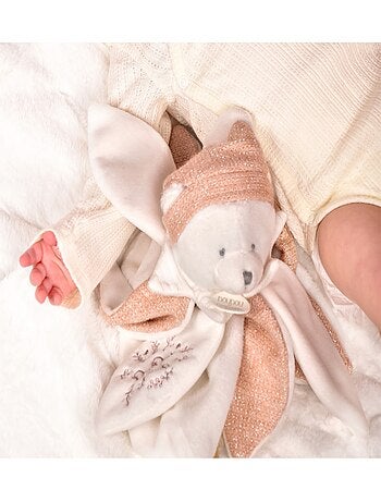 Doudou plat pétales Ours 25 cm