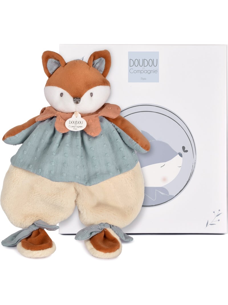 Doudou plat renard 29 cm Bleu - Kiabi