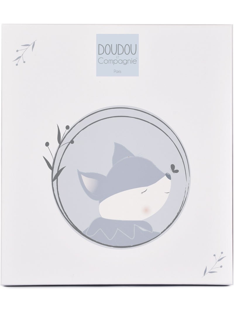 Doudou plat renard 29 cm Bleu - Kiabi
