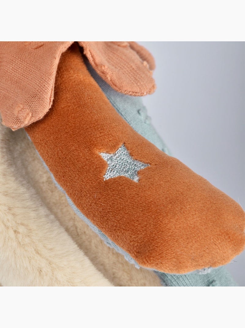 Doudou plat renard 29 cm Bleu - Kiabi