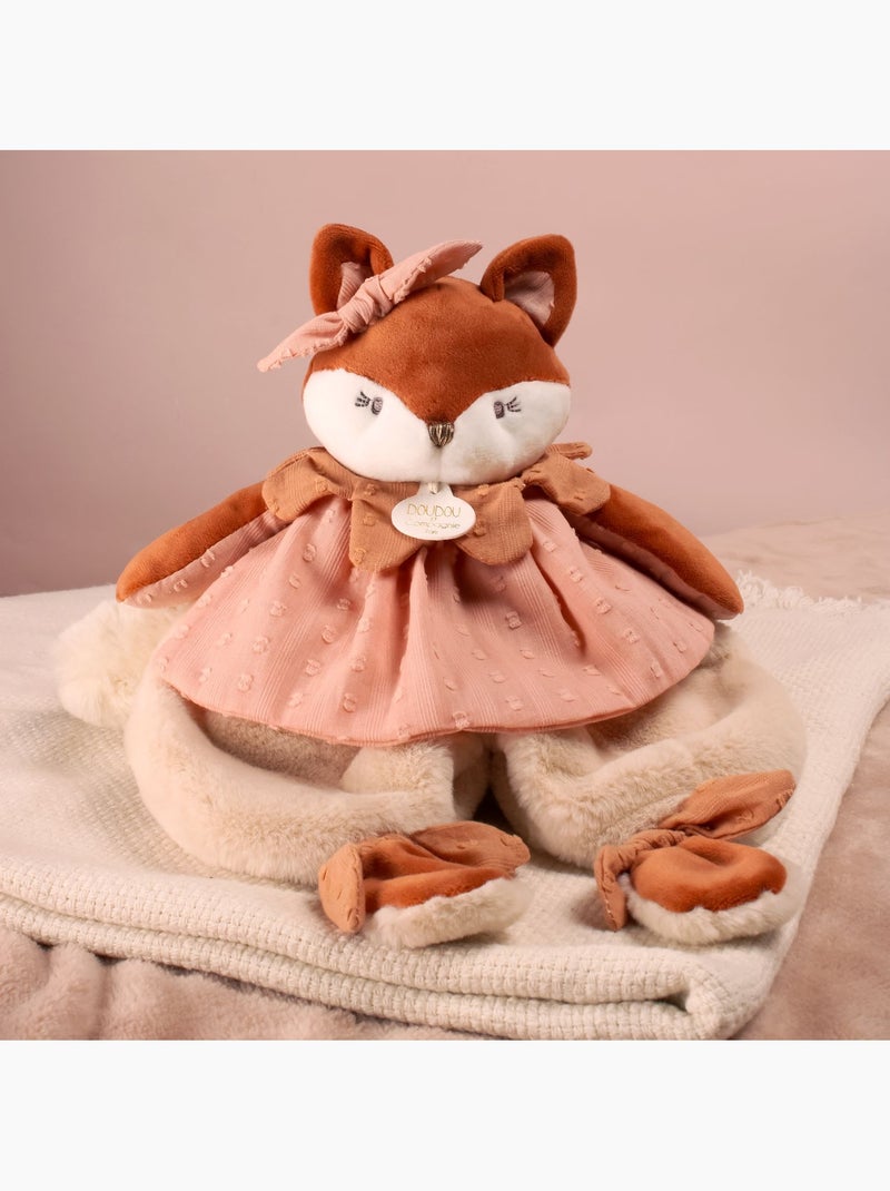 Doudou plat Renard 29 cm Rose - Kiabi