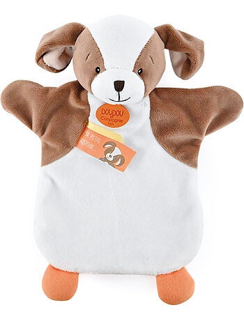 Doudou polyester 2 en 1 collection LES MARIONNETTES Chien