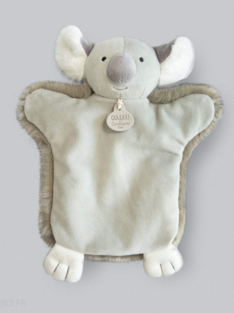 Doudou polyester 2 en 1 collection LES MARIONNETTES Koala Blanc - Kiabi